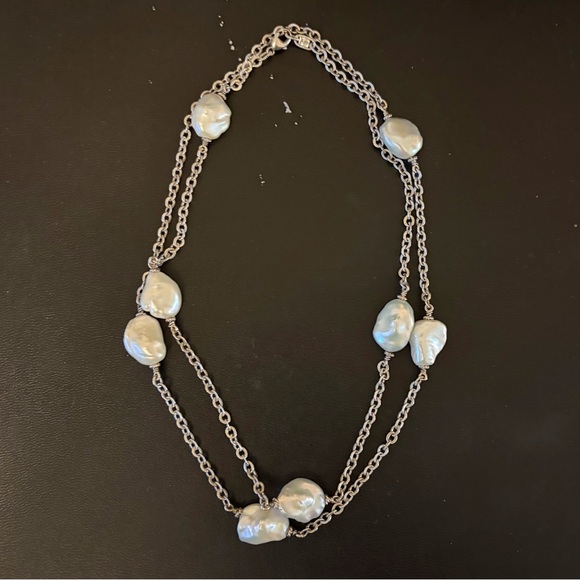 Judith Ripka Jewelry - Judith Ripka White Baroque Pearl Necklace, Sterling Silver, 34”